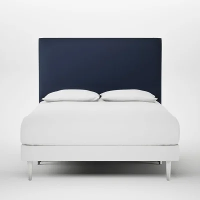 Heal's Heal's Newman Headboard King Smart Cotton Linen Indigo