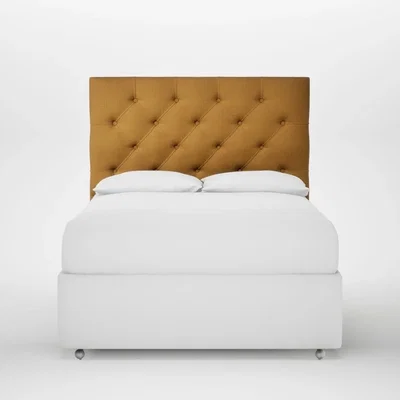 Heal's Heal's Balmoral Headboard Lift Storage Double Smart Cotton Linen Sahara