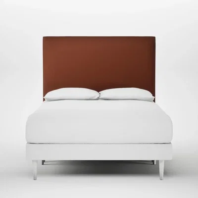 Heal's Heal's Newman Headboard Lift Storage Double Smart Cotton Linen Rust