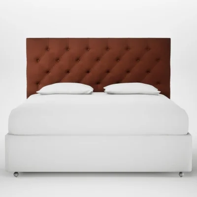 Heal's Heal's Balmoral Headboard Super King Smart Cotton Linen Rust