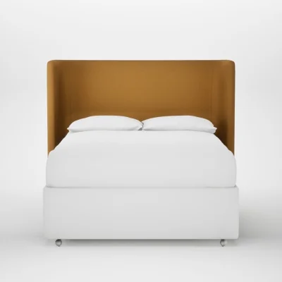 Heal's Heal's Monroe Headboard Double Smart Cotton Linen Sahara