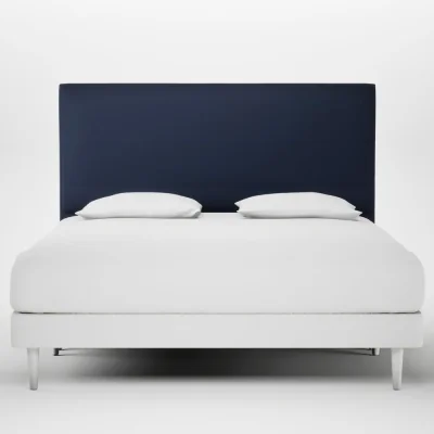 Heal's Heal's Newman Headboard Lift Storage Super King Smart Cotton Linen Indigo