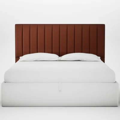 Heal's Heal's Retta Headboard Super King Smart Cotton Linen Rust