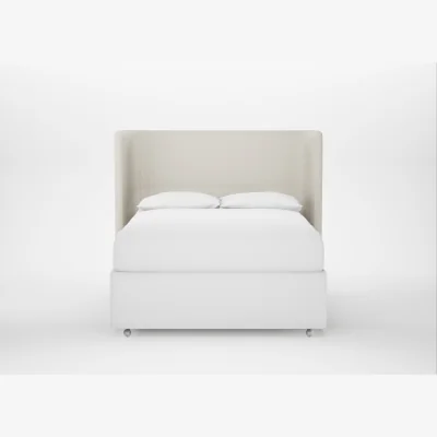 Heal's Heal's Monroe Headboard Lift Storage Double Wool Velvet Camel