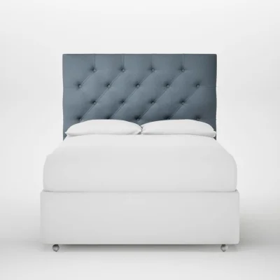 Heal's Heal's Balmoral Headboard Lift Storage Double Smart Cotton Linen Celestial
