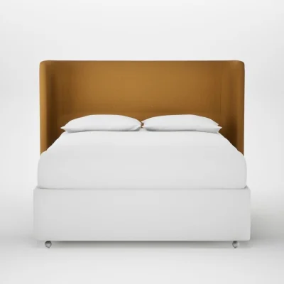 Heal's Heal's Monroe Headboard Lift Storage King Smart Cotton Linen Sahara