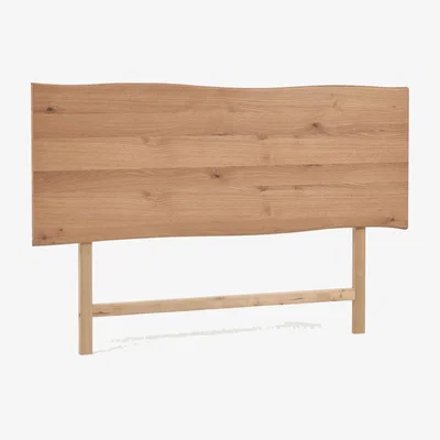 Kave Home Rasha oak wood veneer headboard with a natural finish, for 160 cm beds