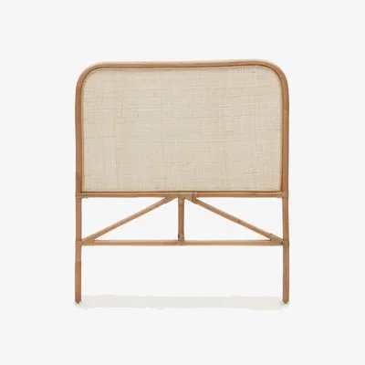 Kave Home Quiterie rattan headboard with a natural finish, 90 cm