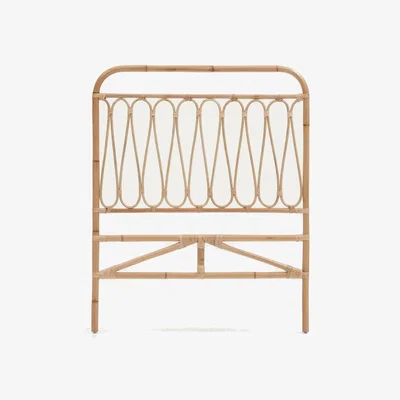 Kave Home Caterina headboard made from rattan with a natural finish, for 90 cm beds