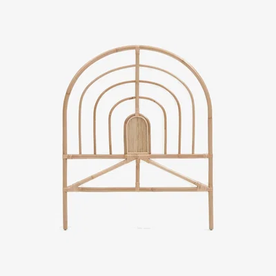 Kave Home Sundberg headboard made from rattan with a natural finish, for 90 cm beds