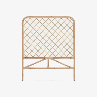 Kave Home Citlalli headboard made from rattan with a natural finish, for 90 cm beds