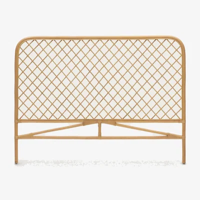 Kave Home Citlalli rattan headboard with a natural finish, for 150 cm beds