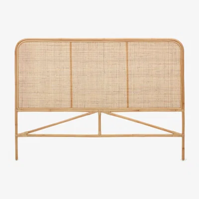 Kave Home Quiterie rattan headboard with a natural finish, 150/160 cm