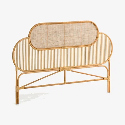 Kave Home Lalita rattan headboard with a natural finish, for 160 cm beds