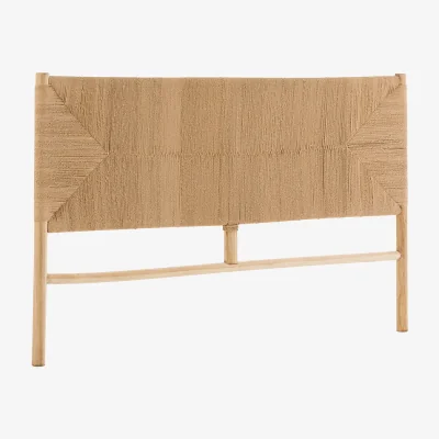 La Redoute Paolo Teak and Braided Rope Headboard