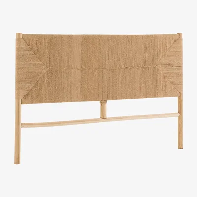 La Redoute Paolo Teak and Braided Rope Headboard