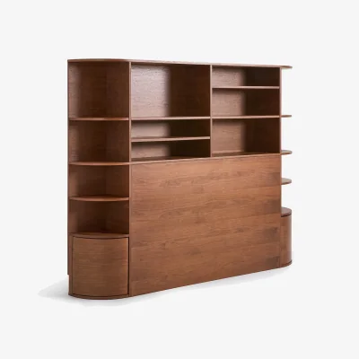 La Redoute Maddy Walnut Veneer Storage Headboard