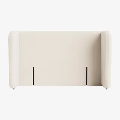 Loaf Snoozeliner Headboard, King (Frothy Milk Clever Slubby Cotton)
