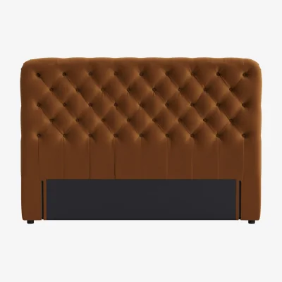 Loaf Snoozemuffin Headboard, Superking (Found Chestnut Clever Velvet)