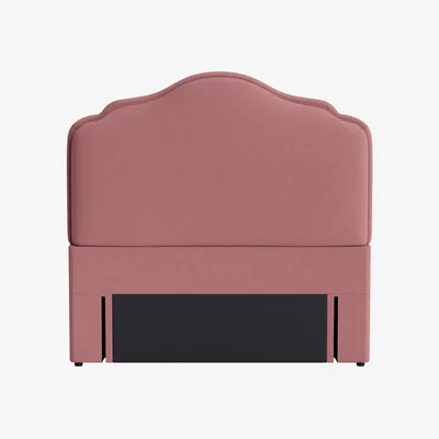 Loaf Sugar Puff Headboard, Double (Rosy Posy Clever Slubby Cotton)