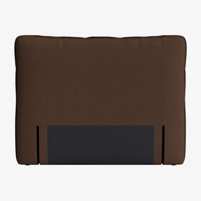Loaf Pillow Talker Headboard, King (Brown Sauce Clever Linen)