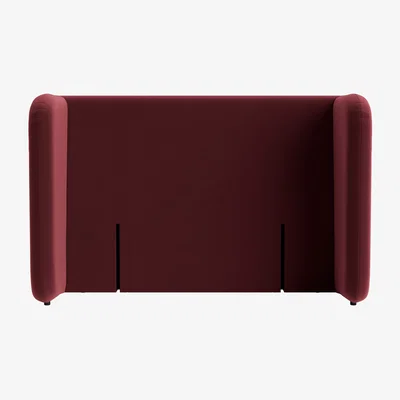 Loaf Snoozeliner Headboard, Double (Drenched Damsons Clever Velvet)