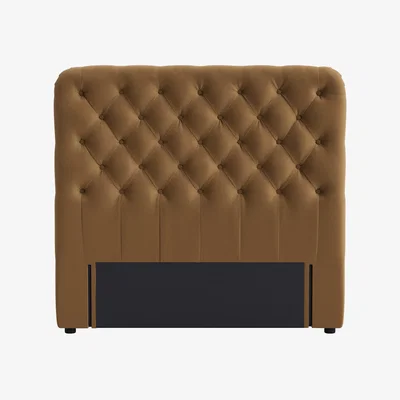 Loaf Snoozemuffin Headboard, Double (Fairground Fudge Clever Velvet)