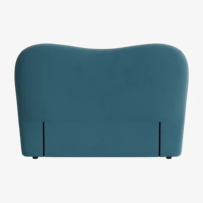 Loaf Monroe Headboard, King (Teacup Teal Clever Velvet)