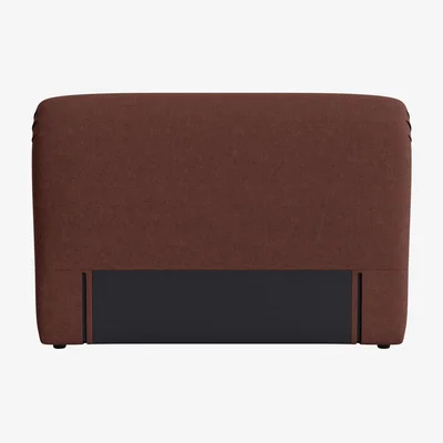 Loaf Cookie Headboard, King (Mulberry Wine Clever Linen)