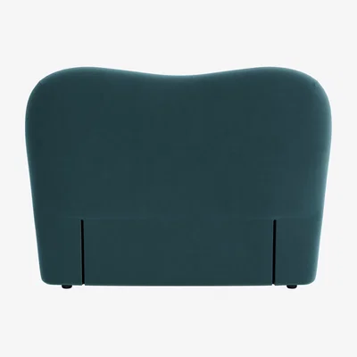 Loaf Monroe Headboard, Double (Sopping Seagrass Clever Velvet)