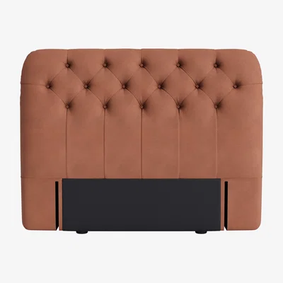 Loaf Bedlington Headboard, Double (Cheeky Nutmeg Clever Cotton)