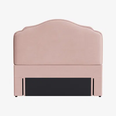 Loaf Sugar Puff Headboard, King (Rosewater Clever Linen)