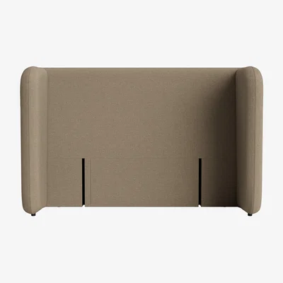 Loaf Snoozeliner Headboard, Double (Portobello Mushroom Clever Slubby Linen)