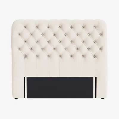 Loaf Snoozemuffin Headboard, King (Frothy Milk Clever Slubby Cotton)