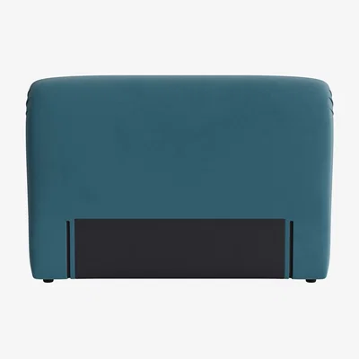 Loaf Cookie Headboard, King (Teacup Teal Clever Velvet)