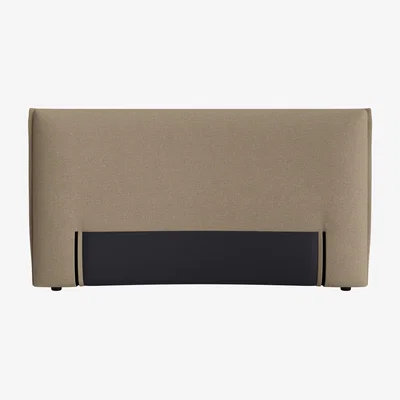 Loaf Archy Headboard, King (Portobello Mushroom Clever Slubby Linen)