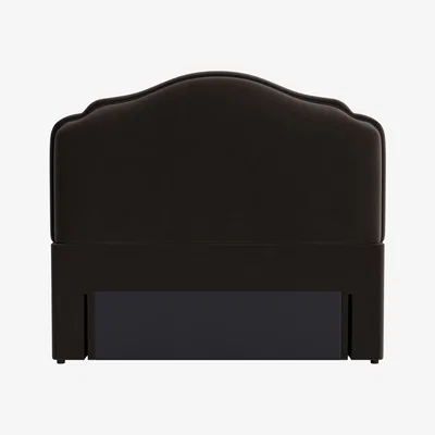 Loaf Sugar Puff Headboard, King (Coal Scuttle Clever Velvet)
