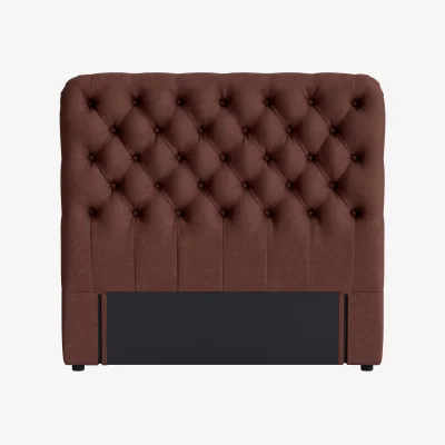 Loaf Snoozemuffin Headboard, Double (Mulberry Wine Clever Linen)