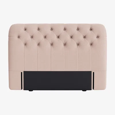 Loaf Bedlington Headboard, King (Strawberry Mousse Clever Slubby Cotton)