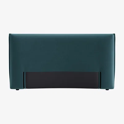 Loaf Archy Headboard, King (Sopping Seagrass Clever Velvet)