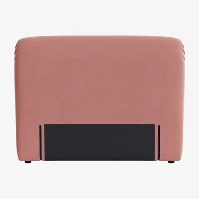 Loaf Cookie Headboard, Double (Pudding Pink Clever Linen)