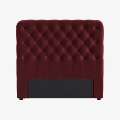Loaf Snoozemuffin Headboard, Double (Drenched Damsons Clever Velvet)