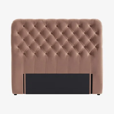 Loaf Snoozemuffin Headboard, King (Milky Tea Clever Velvet)