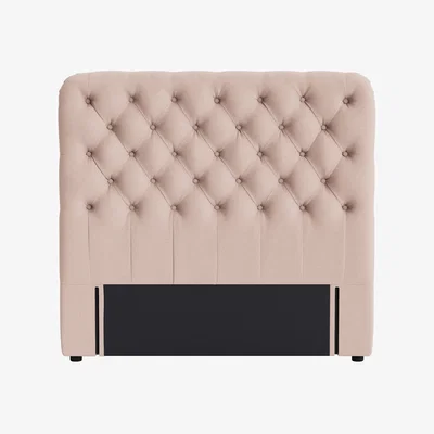 Loaf Snoozemuffin Headboard, Double (Strawberry Mousse Clever Slubby Cotton)