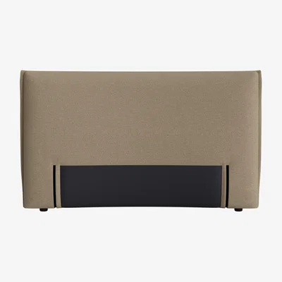 Loaf Archy Headboard, Double (Portobello Mushroom Clever Slubby Linen)