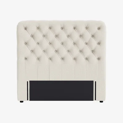 Loaf Snoozemuffin Headboard, Double (Egg Box Clever Linen)