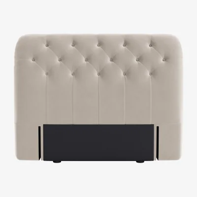Loaf Bedlington Headboard, Double (Warm Dough Clever Velvet)