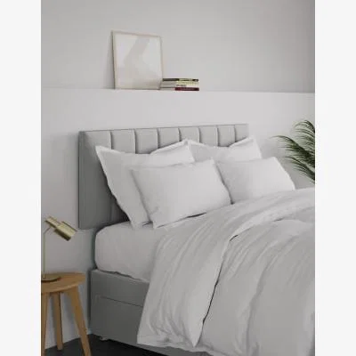 Marks & Spencer M&S Panelled Strutted Headboard - 4FT6 - Silver Grey, Silver Grey,Mink,Navy,Natural,Grey,Mid Grey,Charcoal,Light Grey,Silver