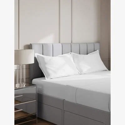 Marks & Spencer M&S Panelled Strutted Headboard - 5FT - Grey, Grey,Natural,Silver Grey,Mid Grey,Mink,Navy,Charcoal,Light Grey,Silver