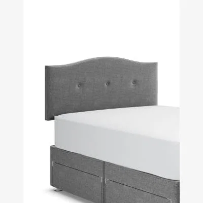 Marks & Spencer M&S  Classic Curve Button Strutted Headboard - 5FT - Charcoal, Charcoal,Light Grey,Mink,Silver,Silver Grey,Mid Grey,Navy,Grey,Natural